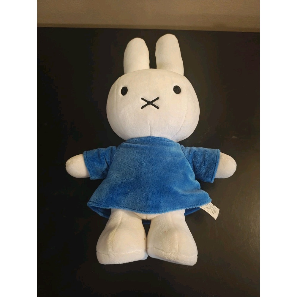 Miffy Plush White‎ Rabbit Blue Shirt 2017 14" 35cm Used D22
